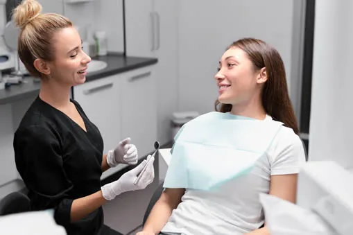 woman at the dental office woman at the dental office
